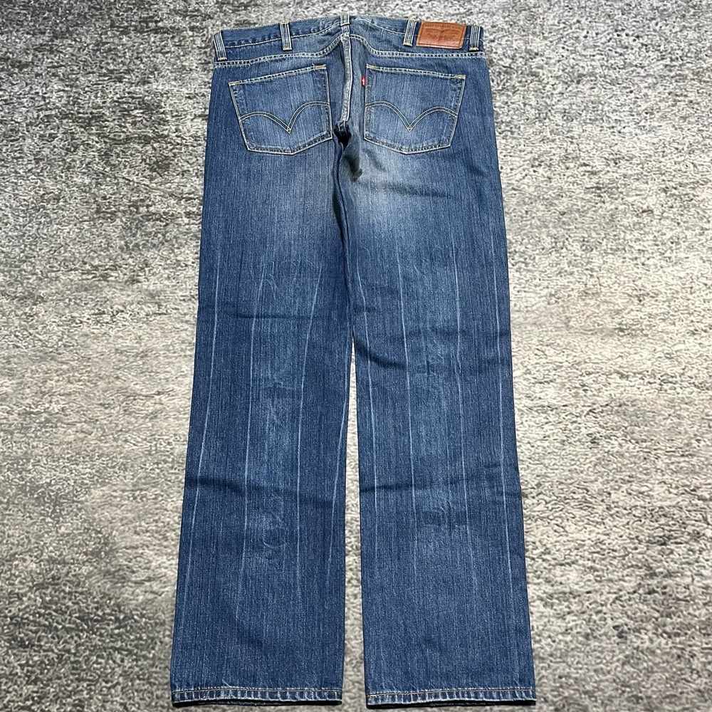 Levi's 511 Skinny Jeans Mens 38x34 Blue Denim Faded Grunge Casual Vintage 2000s
